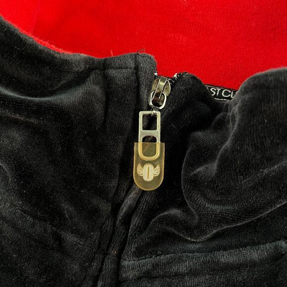 ANDRÉ 3000 |Rare Vintage Y2K Outkast Clothing 3XL Black Red Velvet Velour Jacket - Picture 4 of 9